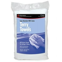 Buffalo Industries White Terry Towel 12-Pack