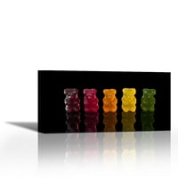 Gummy Bears Sweets подред - Съвременна изящна изкуство Giclee on Canvas Gallery Wrap - Décor на стена - Арт живопис - Готов за окачване
