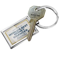 Keychain Worlds Най -добър награда за сертификат MoneyChanger