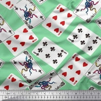 Soimoi Rayon Fabric Indoor Game Poker Card Sports Fabric Отпечатъци от двор