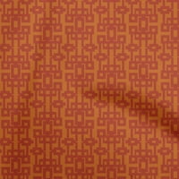 Oneoone памучна фланелка червена тъкан Геометрична шивашка тъкан от двора отпечатани DIY дрехи Шиещи консумативи