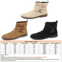 Frontwalk Womens Кратка обувка странична страна Zip Ankle Boots Buckle Strap Booties Work Fashion Ladies Casual Beige 5
