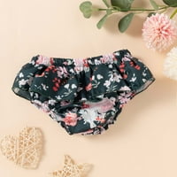 Tejiojio Girls and Toddlers'soft Cotton Clearance Toddler Baby Lummer Clothes Leeveles French Rib Top Floral Shorts Костюм