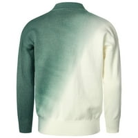 Uorcsa пазете топло есен и зима нов пуловер с високо деколте от печат от печат с голям размер ежедневен пуловер зелено