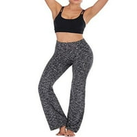 Жена дама ботуш йога панталони с висока талия фитнес упражнение разтягане тренировка фитнес активни панталони дрехи гамаши с джобове плюс размер