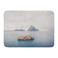 Крайбрежна ивица Рок Ibiza Beach Beauty Cliff Climate Coast Edge Ruger Doromat Bath Mat 23.6x