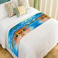Сънсет плажен фар за леглото на леглото за спално бельо с размер