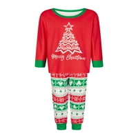 Sprifallbaby Коледна коледна дърво печат Семейство пижами съвпадащи комплекти върхове и панталони с дълъг ръкав