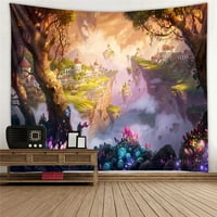 Hesroicy Fantasy Forest Castle Stanling Hanging Tapestry Grain Decor Bedspread одеяло