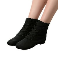 Aayomet деца платно танцови обувки меки соли тренировъчни обувки балетни обувки ежедневни сандали танцови обувки бебешки ботуши 3- месеца, черни