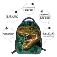 Ya Na Kids Schoolbag Backpack 3d животни готино динозавърска чанта за обяд за писалка за рамо раменна чанта