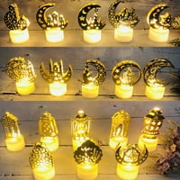 Парти лампа творческа форма Издълбан дизайн Flicker безплатно енергийно спестяване на широко приложение желязо светодиодна лампа за свещи Нощна светлина декоративна декорация домашни консумативи