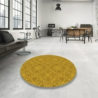 Ahgly Company Machine Pashable Indoor Round Преходна седона кафява килими, 7 'кръг