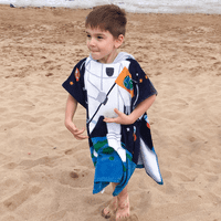 Rush Microfiber Printed детска кърпа за баня с нос за възрастни плаж смяна на халат пончо на открито плуване сърф скорост суха халат с качулка S2789