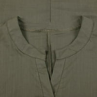 Риза за ръкав v Врат солиден топ плюс ежедневни жени с размер цвят дълга блуза хлабава блуза за жени