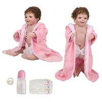 Мека кукла бебе бебе, пълно тяло бебе кукла Reborn Baby Bath Toy Collectible Art Soft Gugible Doll Baby, Bath Toy