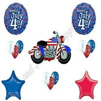 4 юли парти балони Декорация доставя мотоциклетист Cookout Harley