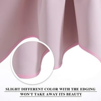 Eloshman Rod Pocket Термично изолирана валанс UV защита Затъмнение Завестната завеса енергийно ефективна поверителност Завежда луксозни светлинни розови стойности W: 69 H: 18 * -