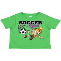 Тениска за момиче с мастило за футболно момиче