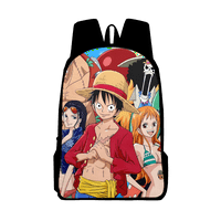 Раница с обяд Бо за момчета и момичета Небрежна раница Luffy 3D отпечатана раница водоустойчива раница за мъже тийнейджъри къмпинг чанта за пътуване