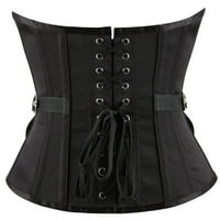 Funicet corset върхове за жени дамски секси винтидж готическо парти флорална дантела нагоре тънък корсет бюст тръба върхове черни xl