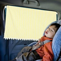 Ikohbadg Car Sun Shade Curtain Cartoon Заден страничен прозорец Завест на топлината UV защита Слънчев отблясък за бебета деца автомобил Интериорен слънце завеса