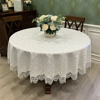 Текстурирана кръгла покривка за разлив водоустойчив петна устойчив миеща се декоративна маса за маса за трапезарна маса на закрито на открито сватба сватба