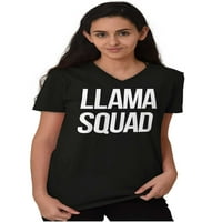 Llama Squad Save The Drama Alpaca Bff V Neck Thish Thies Tees Women Brisco Brands x