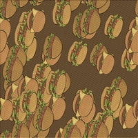 Ahgly Company вътрешен правоъгълник с шаблони с карамел кафяви килими, 3 '5'