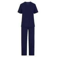 Gakvbuo Nursing Uniforms Scrubs за жени и мъжки клирънс плюс размер работеща униформа с джобни скраб Медицински униформени ексфолианти отгоре и панталони