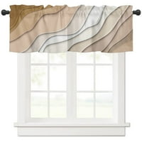 Лек валантна къса завеса пръчка Валанс океанска вълна Градиент прозорец Декоративен слънчев слънце за кухня баня спалня