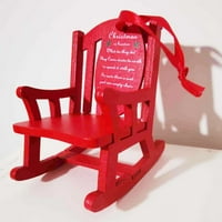Фрокиран люлеещ се стол Фина изработка деликатна изискана коледен декор мини люлеещ се стол за дома
