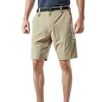 Dxhmoneyh Мъжки туристически товарни къси панталони разтягат бързи сухи външни тактически къси панталони за мъже найлонови риболов случайни шорти с много джобен