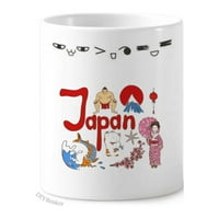 Япония Национален символ на забележителен модел шаблон за четка за зъби чаша Карикатура Прекрасен притежател на химикалка
