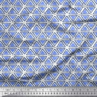Soimoi памучен Poplin Fabric Swirl & Triangle Geometric Printed Fabric Wide