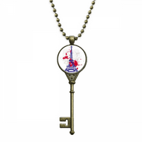 Айфеловата кула очертава Франция Париж Ключово колие висулка табла, украсена верига