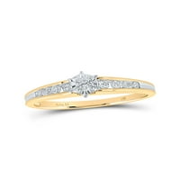 Бижута 14kt жълто злато дамски кръг диамантен пасианс булчински сватбен годежен пръстен cttw