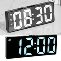 Електрически алармени часовници, двойно захранване на екрана с черен цифров LED огледален часовник функция за спалня за спалня