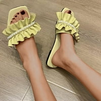 Verpetridure чехли за жени чехли женски перли чехли вятърни морски празнични обувки плоски дъна сандали джапанки джапанки