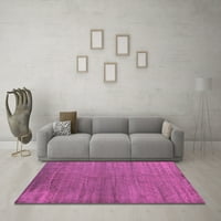 Ahgly Company Indoor Rectangle Oriental Pink Modern Area Rugs, 4 '6'