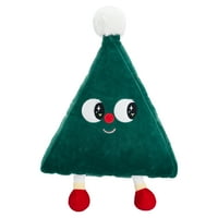 Peyakidsaa Коледна дърво плюшена кукла Пълнени анимационни играчки Хвърлете възглавници за възглавници Домашна украса