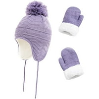 Ludlz бебешка шапка за шапка за зима с ушила Сладки деца малко дете момичета момчета топла плета шапка 1-3 години