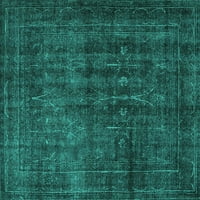 Ahgly Company Indoor Rectangle Persian Turquoise Blue Bohemian Area Cures, 3 '5'