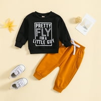 Durtebeua Boys Hoodie and Pants Облекло есен зимни панталони + лента за глава есенни зимни дрехи 3- месеца