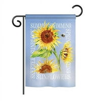 18. в. Лятна слънчогледо пролет флорални впечатления Декоративно градинско знаме
