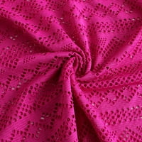 Sdjma дамски бански костюми две поточни плувни пола v врата дантела твърд цвят тънък прилягане с разцепване на бански костюми розово розово розово