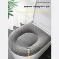 Jeashchat тоалетна седалка възглавница четири сезона сгъстена тоалетна капак плетен тоалетна седалка възглавница за миене Домакин тоалетна покритие