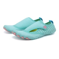 Tenmi Boys Girls Water Shoes бързо сухи аква чорапи фитнес тренировка плажна обувка мрежа боси жени от мъжки мъжки атлетични анти-плъзгане светло синьо 11c