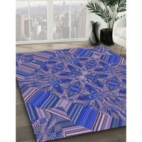 Ahgly Company вътрешен правоъгълник с шаблонирана крокус лилав килими, 2 '3'