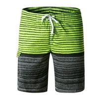Jsaierl Men's Swim Trunks Еластична талия бързо суха летни плажни къси панталони Леки дъски за теглене на къси панталони Pocket Tropical Print Swimwear